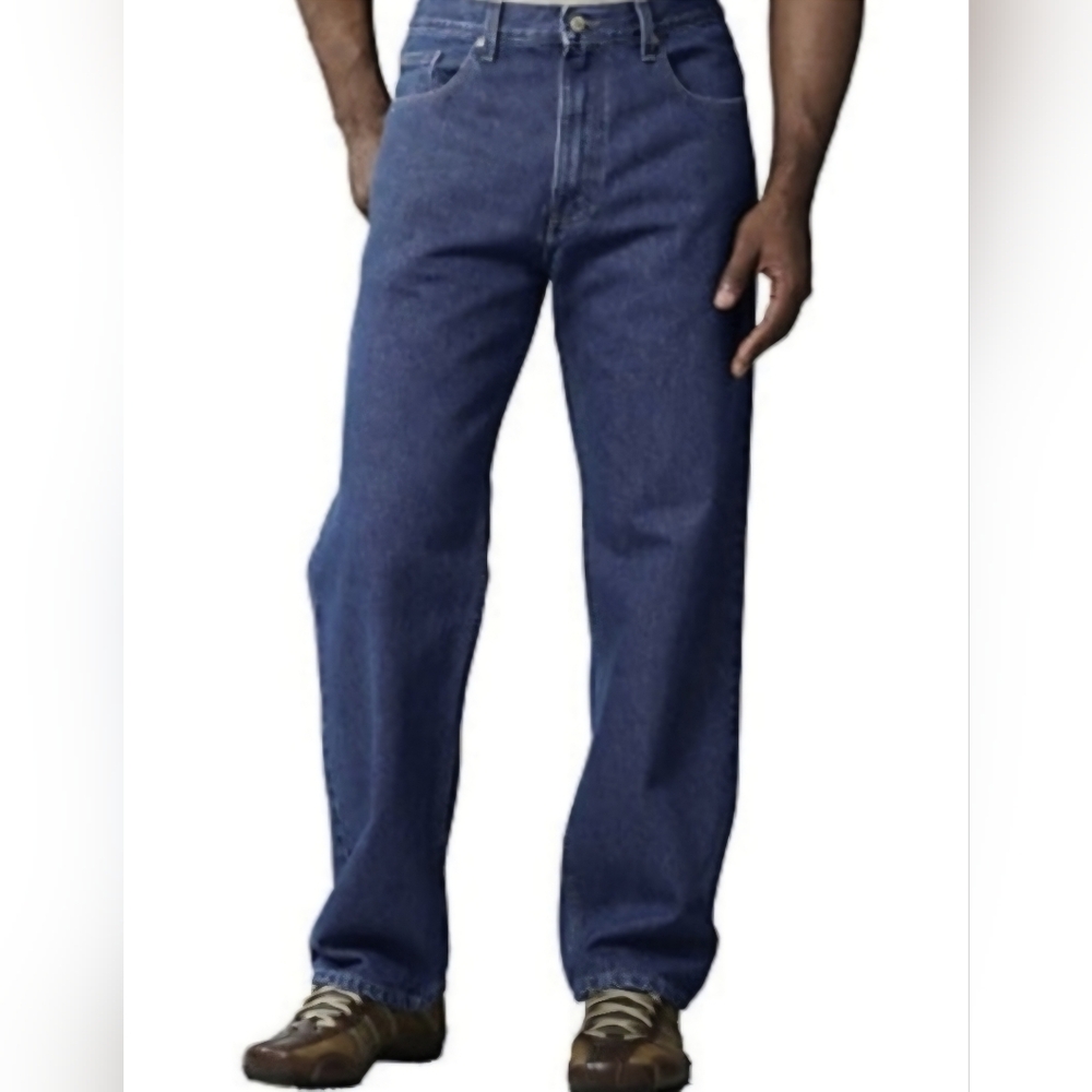 Saddlebred Men's Dark Blue Straight Relaxed Fit Cowboy Jeans Size 34x34 T-3348